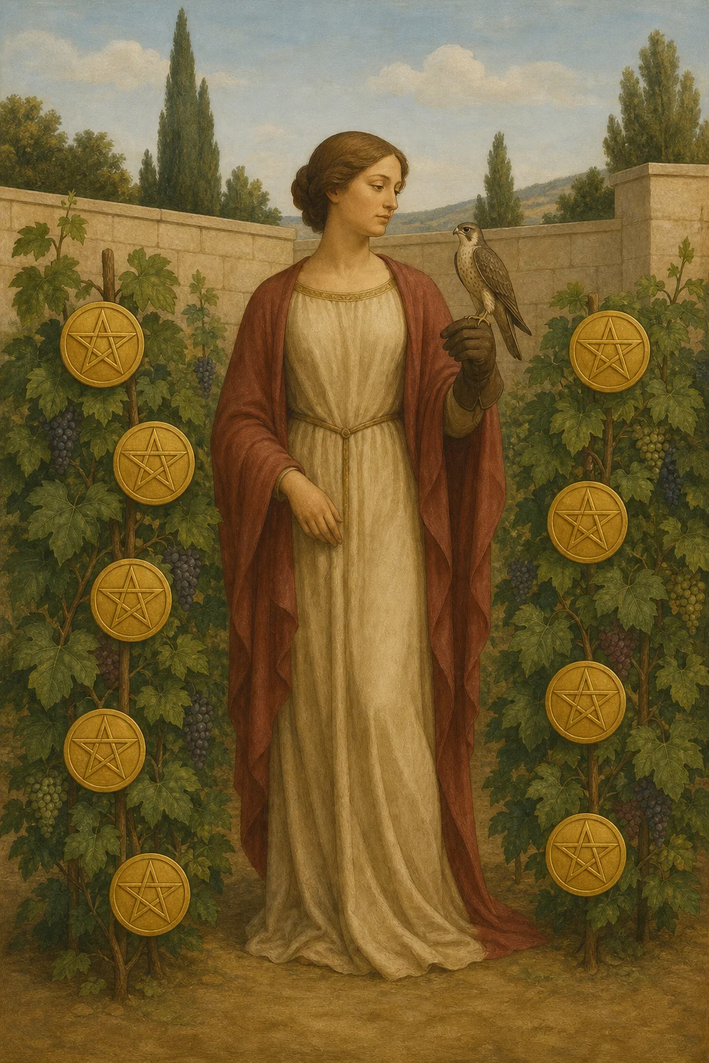 Nine of Pentacles tarot card