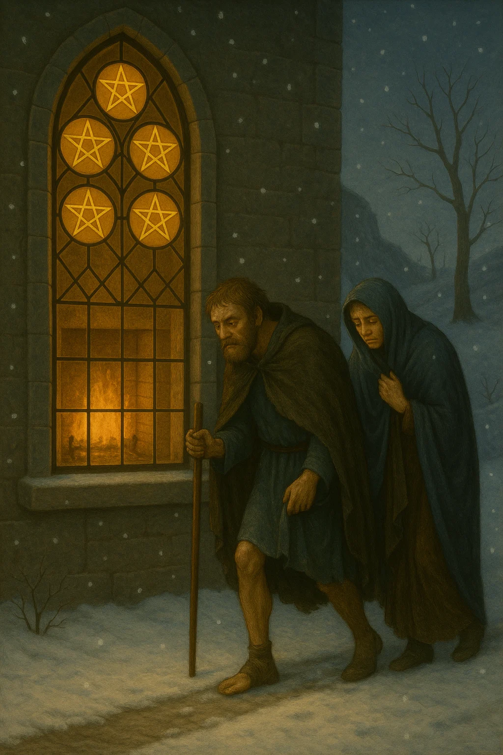 Five of Pentacles tarot card