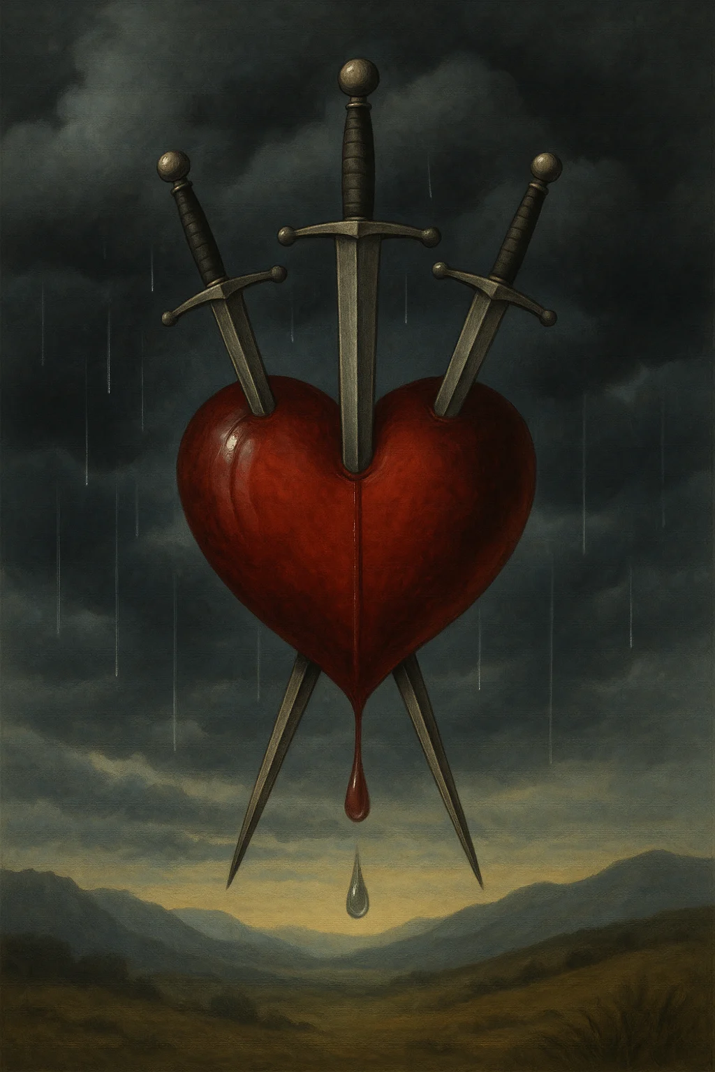 Three of Swords tarot card