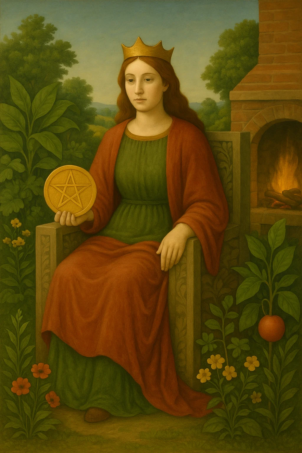 Queen of Pentacles tarot card