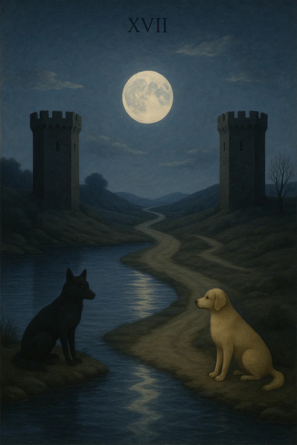 The Moon tarot card
