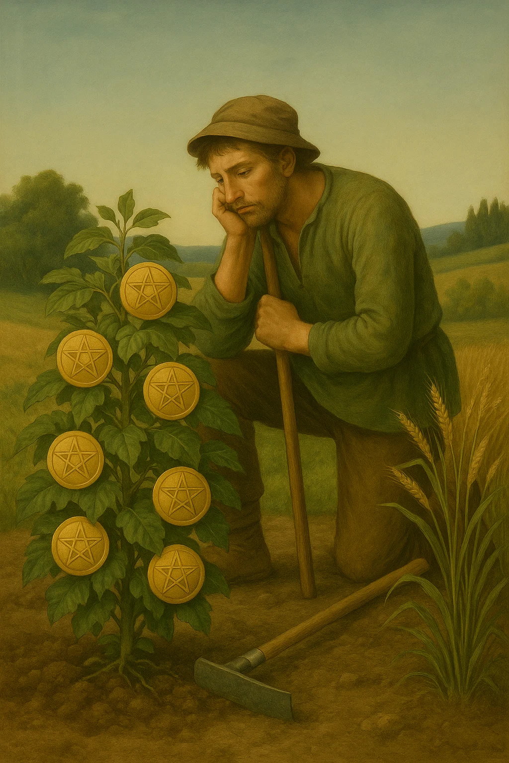 Seven of Pentacles tarot card