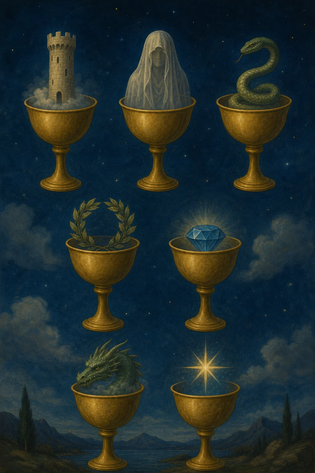 Seven of Cups tarot card